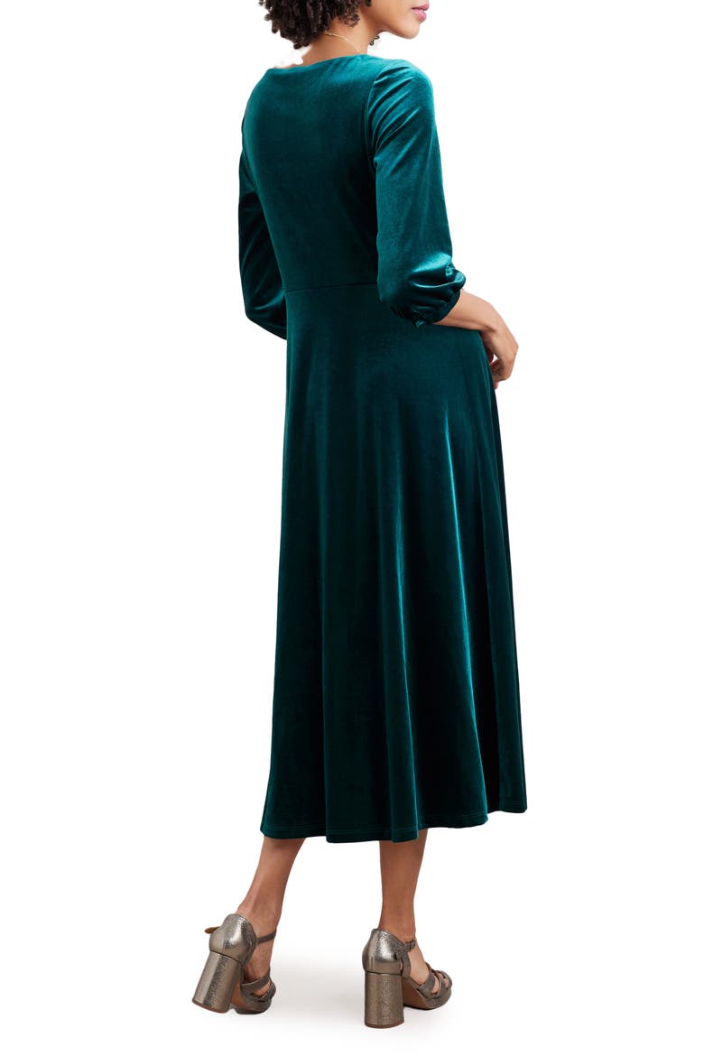 Oak Cottage Velour Dress, Alternate, color, DARK WRECKAGE