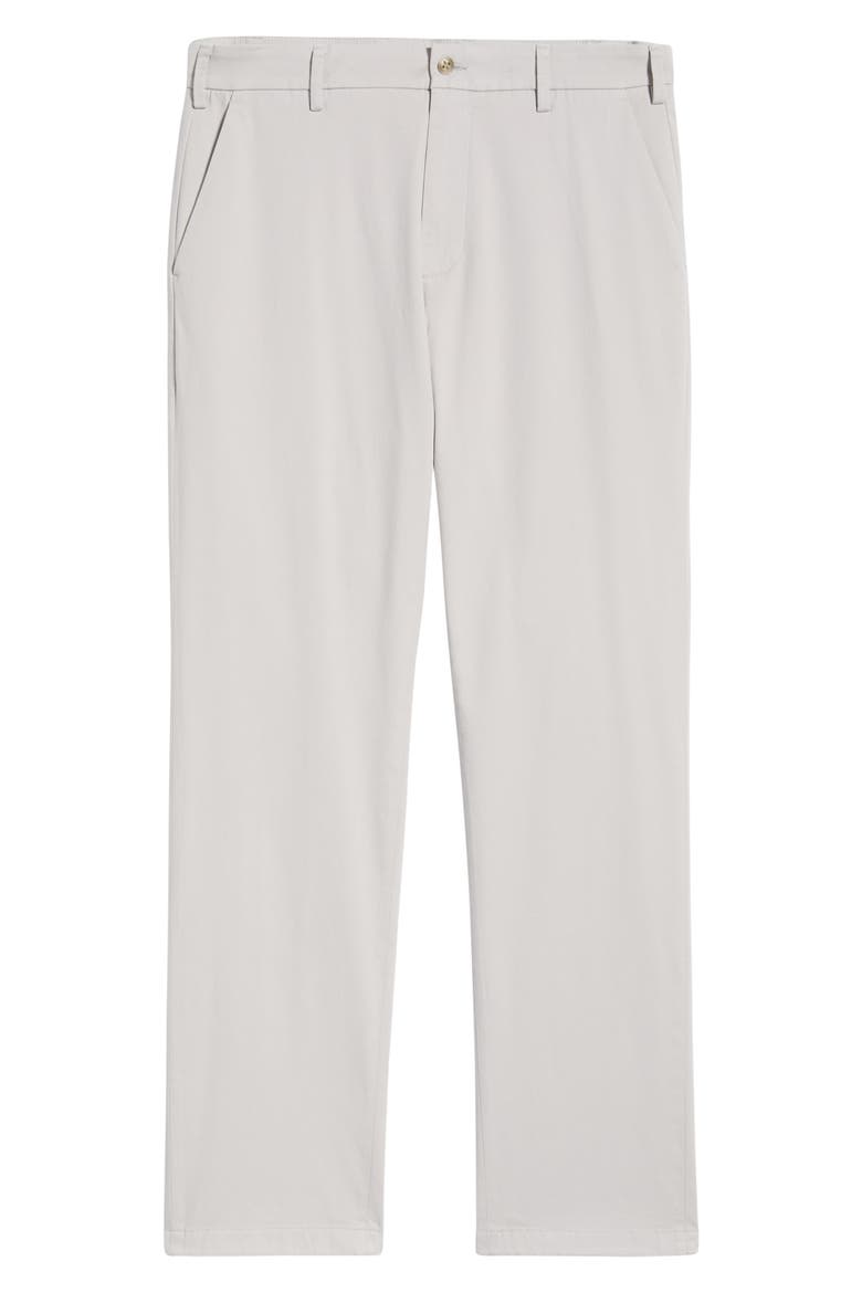 Signature Sateen Flat Front Trouser Pants, Main, color, LIGHT GREY