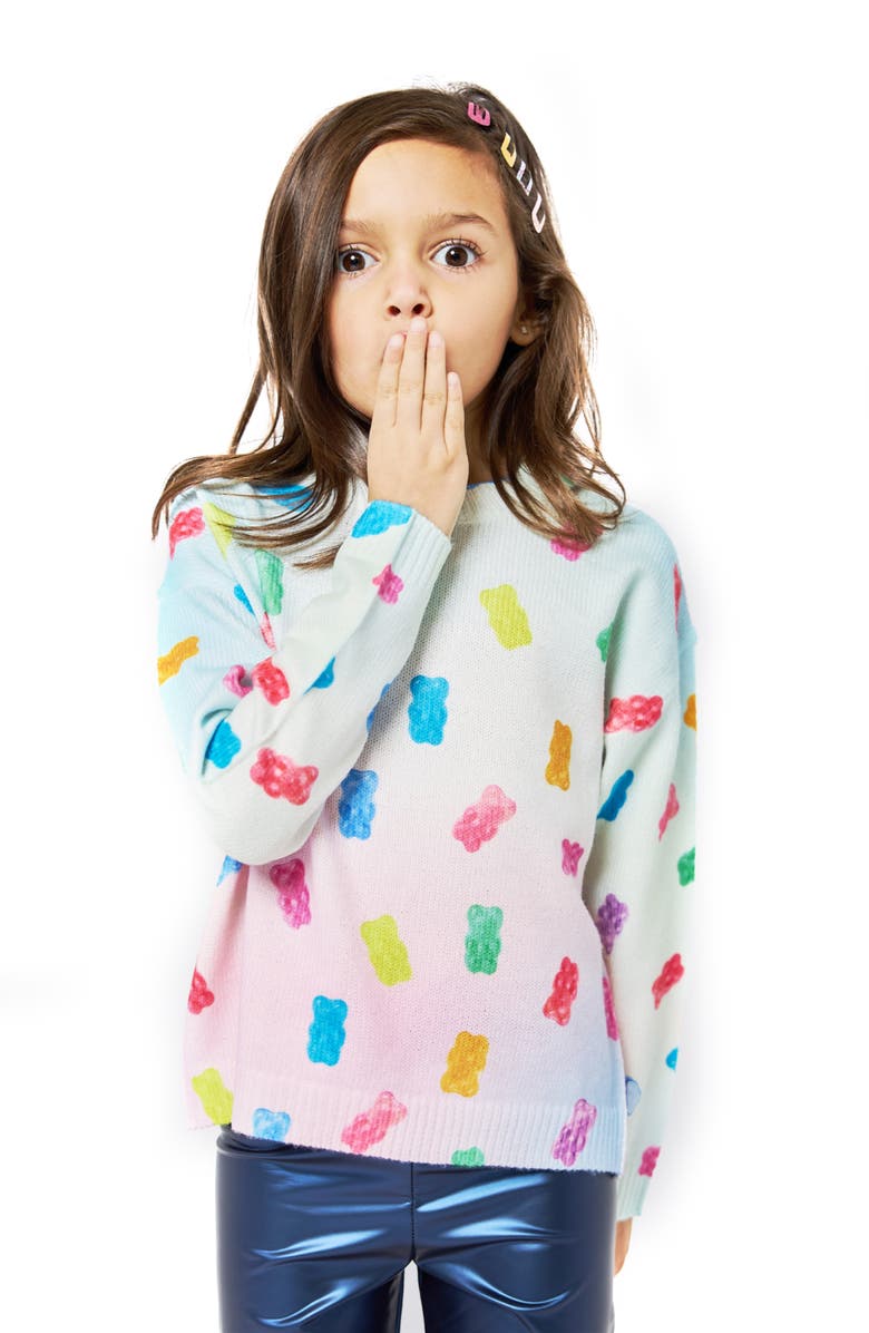 Truly Me Kids' Gummy Bears Print Sweater, Alternate, color, 