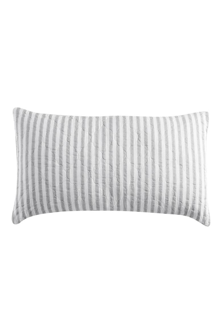 Willow Way Ticking Stripe Quilt & Sham Set, Alternate, color, LT-PASTEL GREY