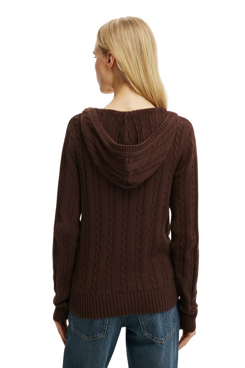 Women's Cotton V Neck Pullover, Alternate, color, Dark Oak