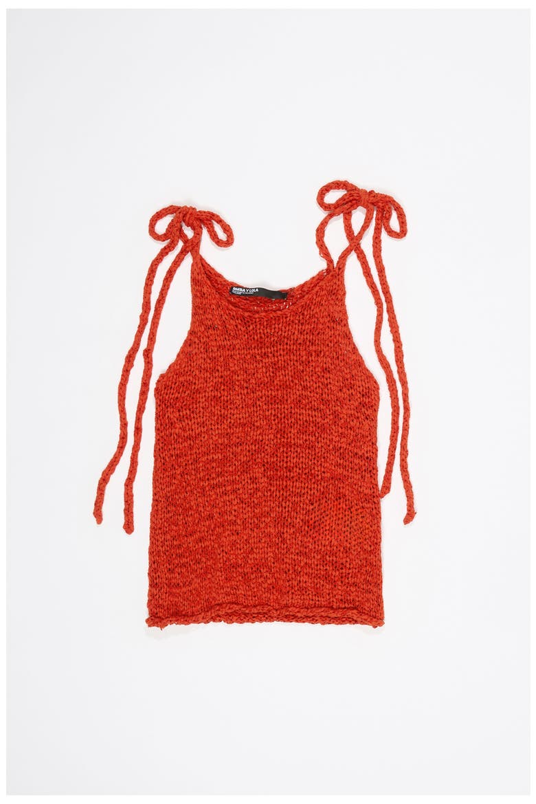 Bow Strap Sweater, Alternate, color, RED
