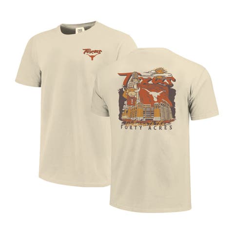Men
s Image One  Natural Texas Longhorns Comfort Colors Hand-Drawn Campus Stack T-Shirt