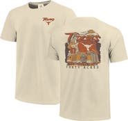 IMAGE ONE Men's Image One  Natural Texas Longhorns Comfort Colors Hand-Drawn Campus Stack T-Shirt