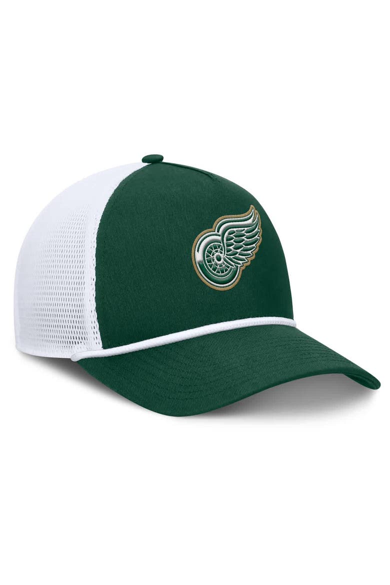 Men's Fanatics Green/White Detroit Red Wings Bermuda A-Frame Adjustable Hat, Alternate, color, Green