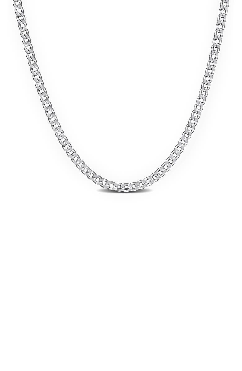 DELMAR Sterling Silver 1.4mm Curb Chain Necklace, Main, color,