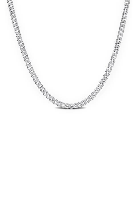 Sterling Silver 1.4mm Curb Chain Necklace