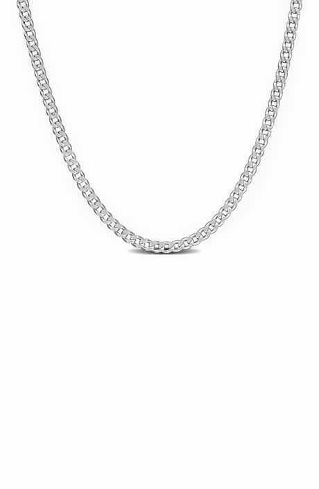 Sterling Silver 1.4mm Curb Chain Necklace