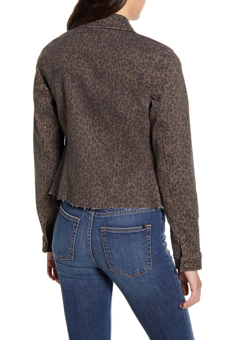 Leopard Print Denim Jacket, Alternate, color, MAURICIO