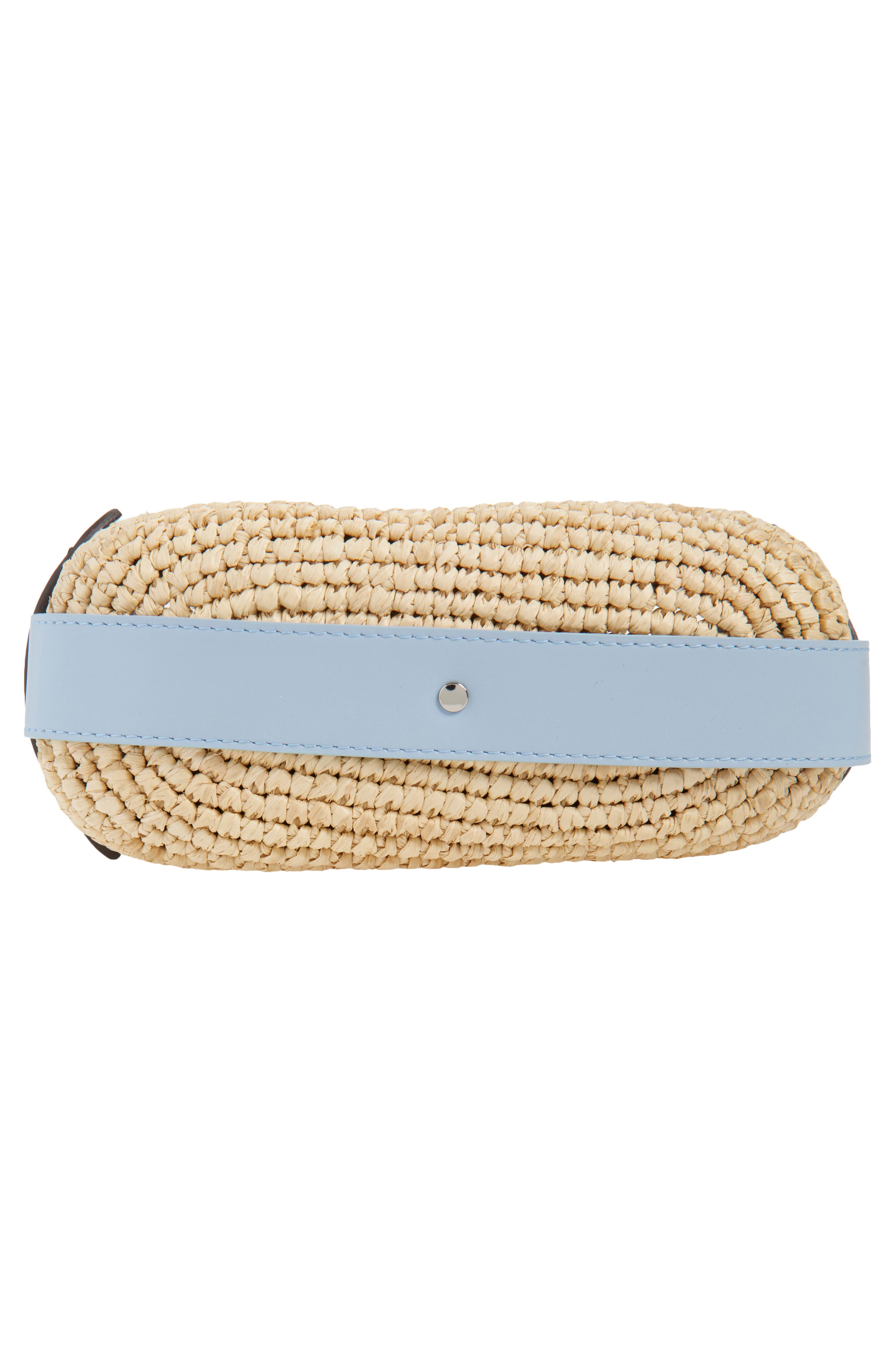 Isabel Marant Mini Bayia Raffia Bucket Bag, Alternate, color, Natural/ Blue