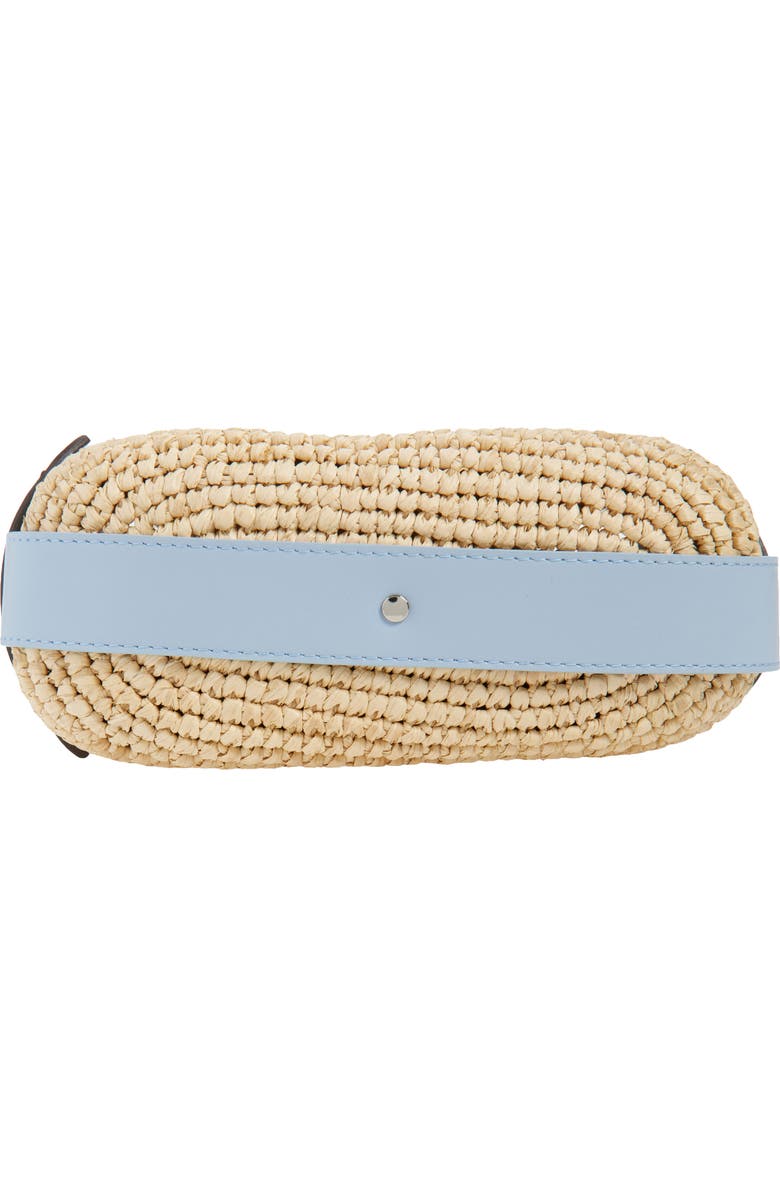 Isabel Marant Mini Bayia Raffia Bucket Bag, Alternate, color, Natural/ Blue