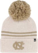 '47 Women's '47 Natural North Carolina Tar Heels Core & Inline Latte Cuffed Knit Hat with Pom