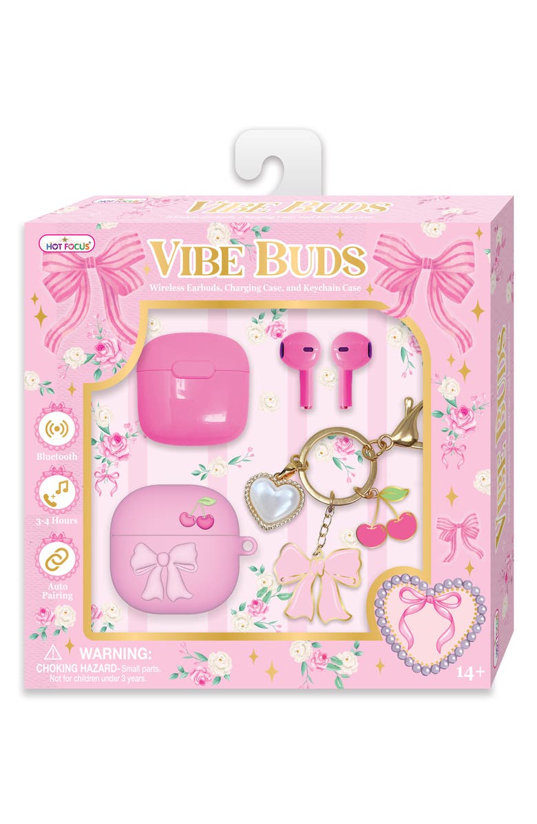 HOT FOCUS Kids' Vibe Buds Wireless Earbuds Set, Main, color, Pink Multi Color