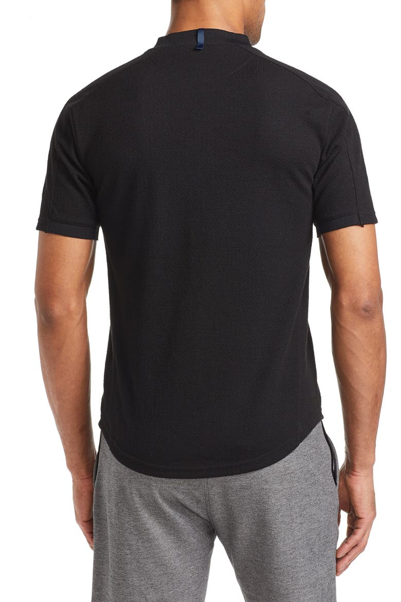 Mason Quarter Zip T-Shirt, Alternate, color, BLACK