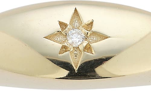 Ember Fine Jewelry Diamond Star Signet Ring In Gold