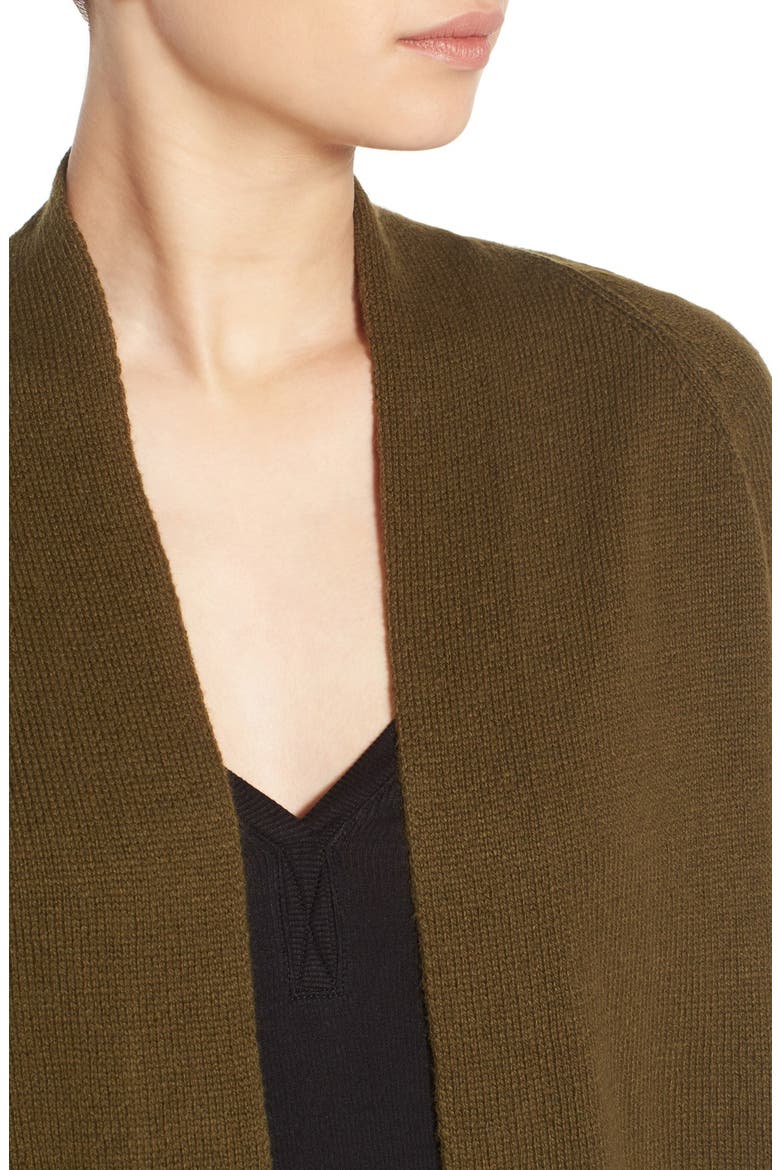 Open Front Cardigan, Alternate, color, OLIVE DARK