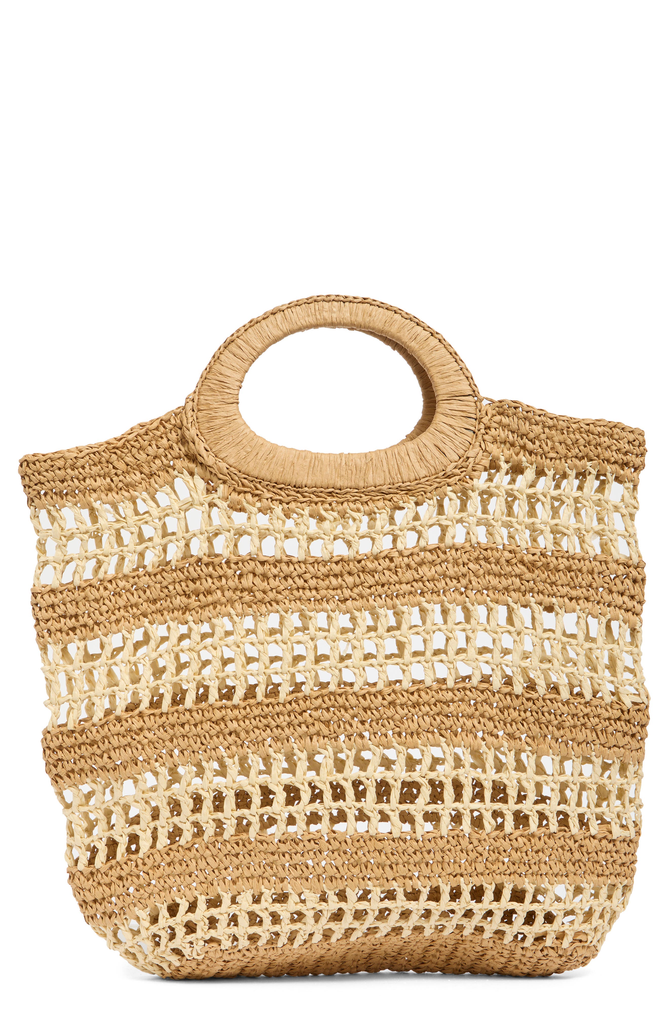 URBAN EXPRESSIONS HANDBAGS Straw Tote Bag, Main, color, Natural
