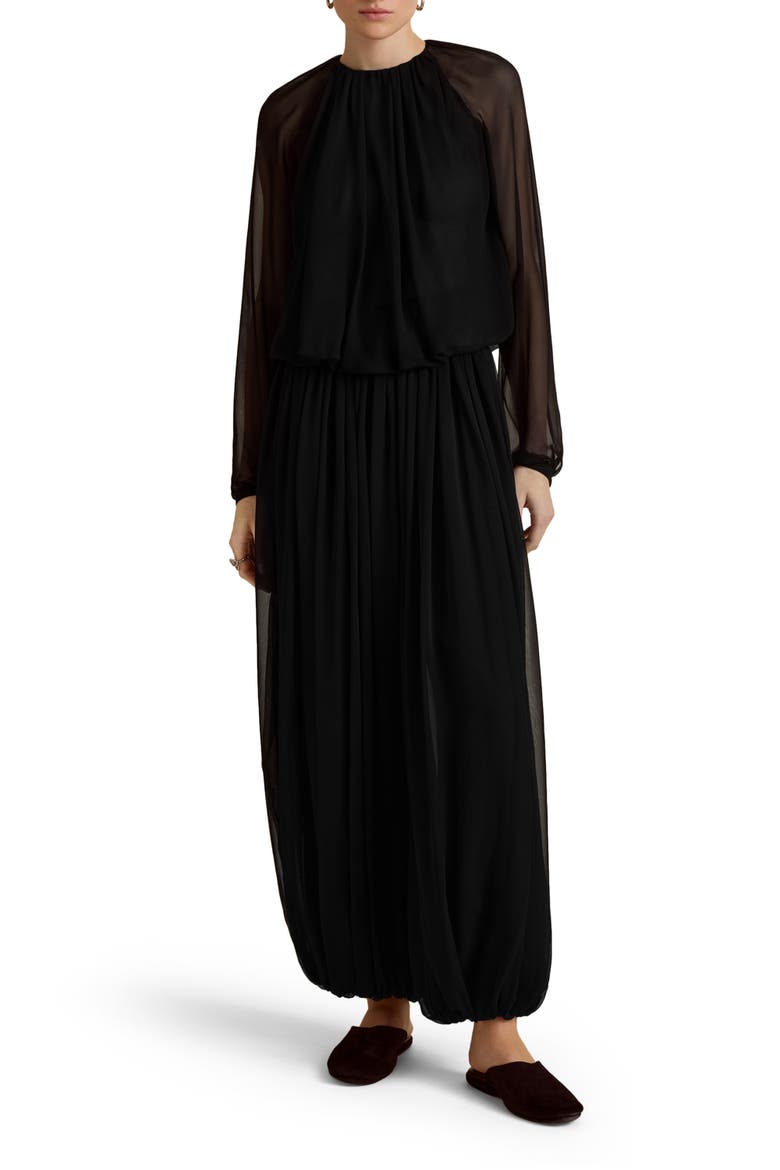Draped Cocoon Pant, Main, color, Black
