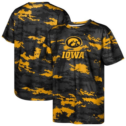 Youth Black Iowa Hawkeyes Scrimmage Sublimated T-Shirt
