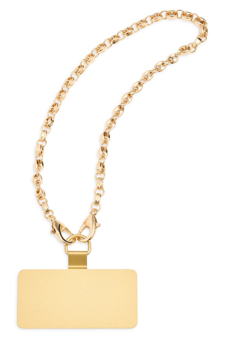 Chain Phone Strap, Alternate, color, GOLD