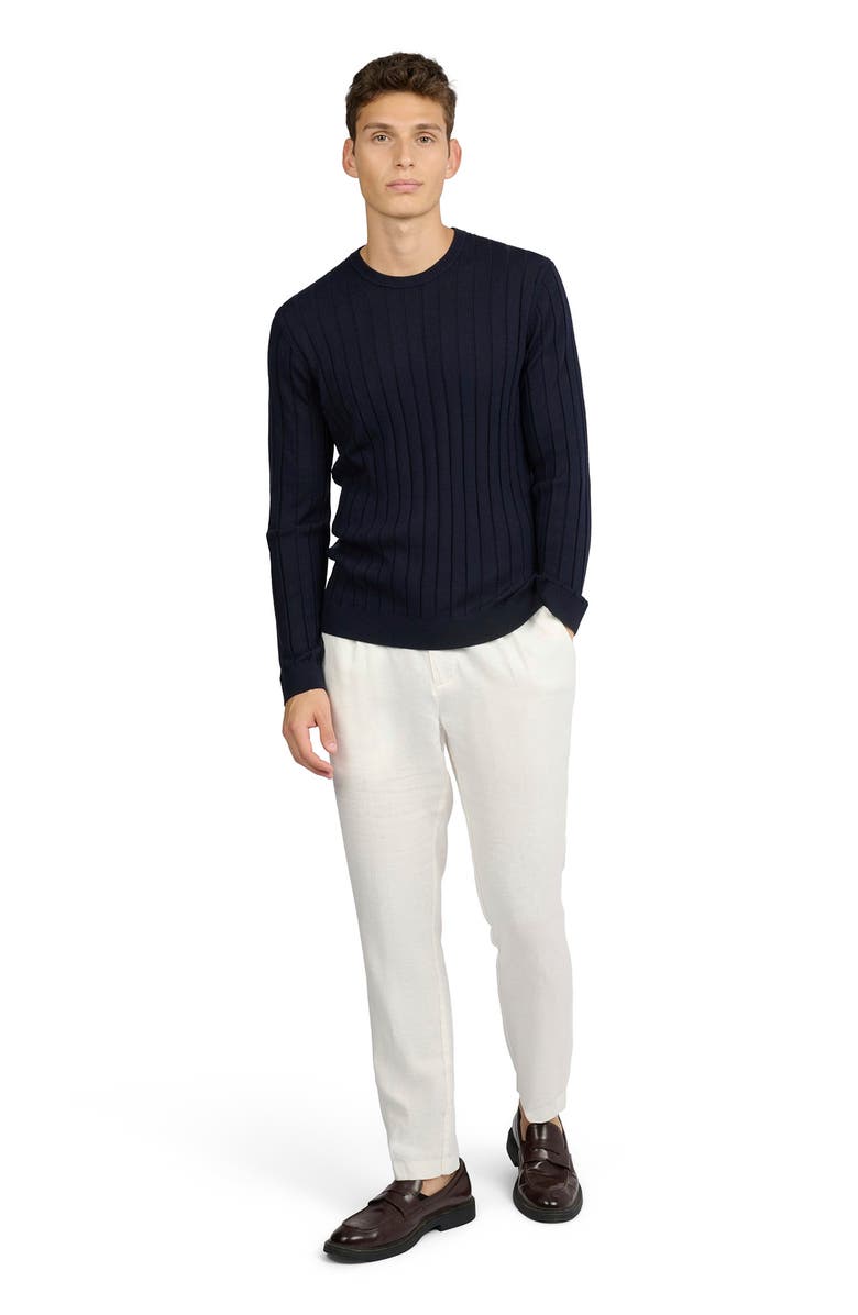 Onia Extra Fine Merino Wool Crewneck Sweater, Main, color, Midnight