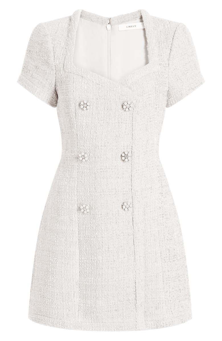 LIKELY Gia Tweed Cocktail Dress, Alternate, color, White