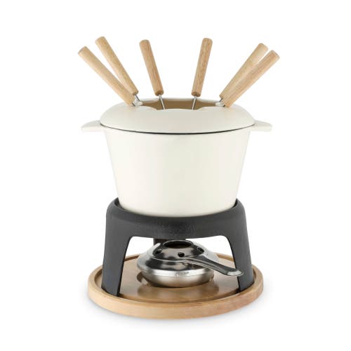 Twine Cast Iron Fondue Set In White