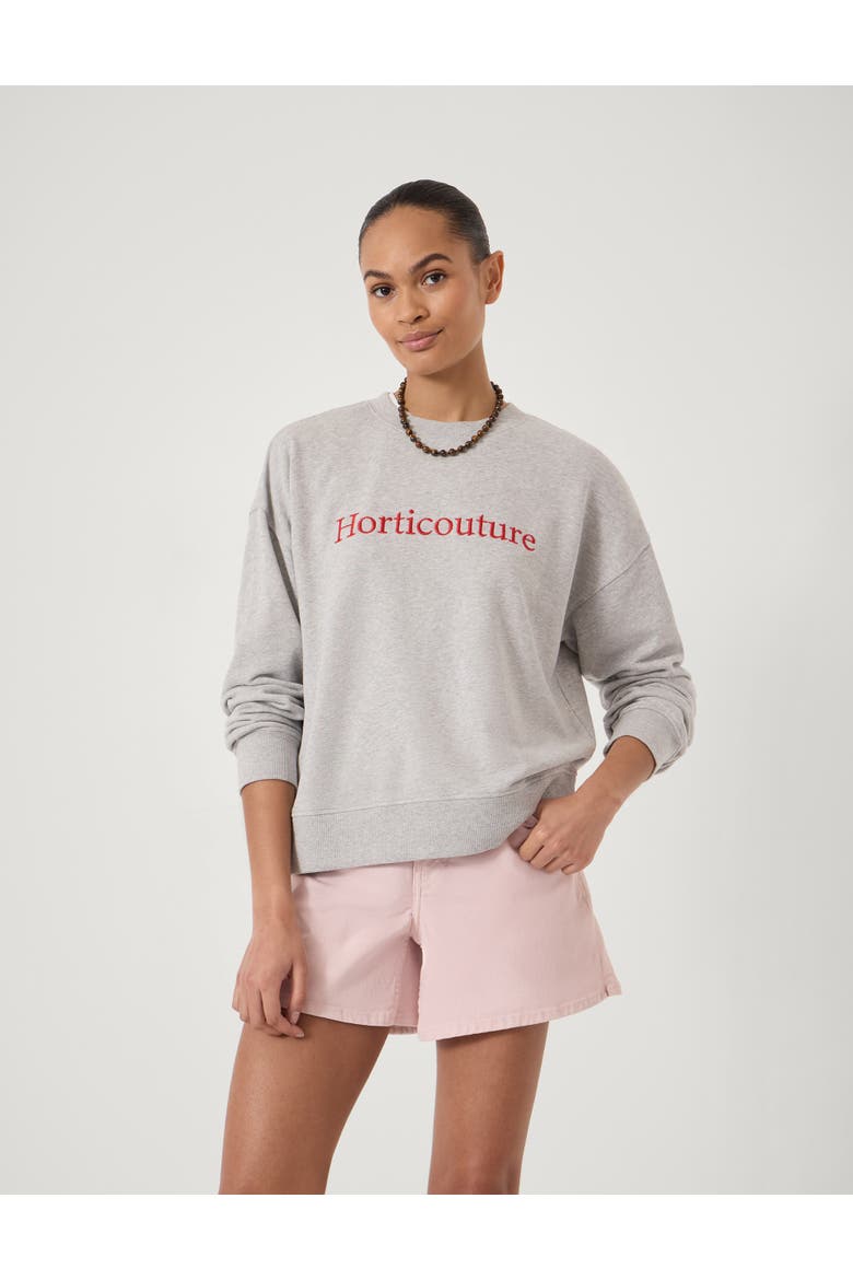 Horticouture Embroidered Sweatshirt, Main, color, Grey Marl