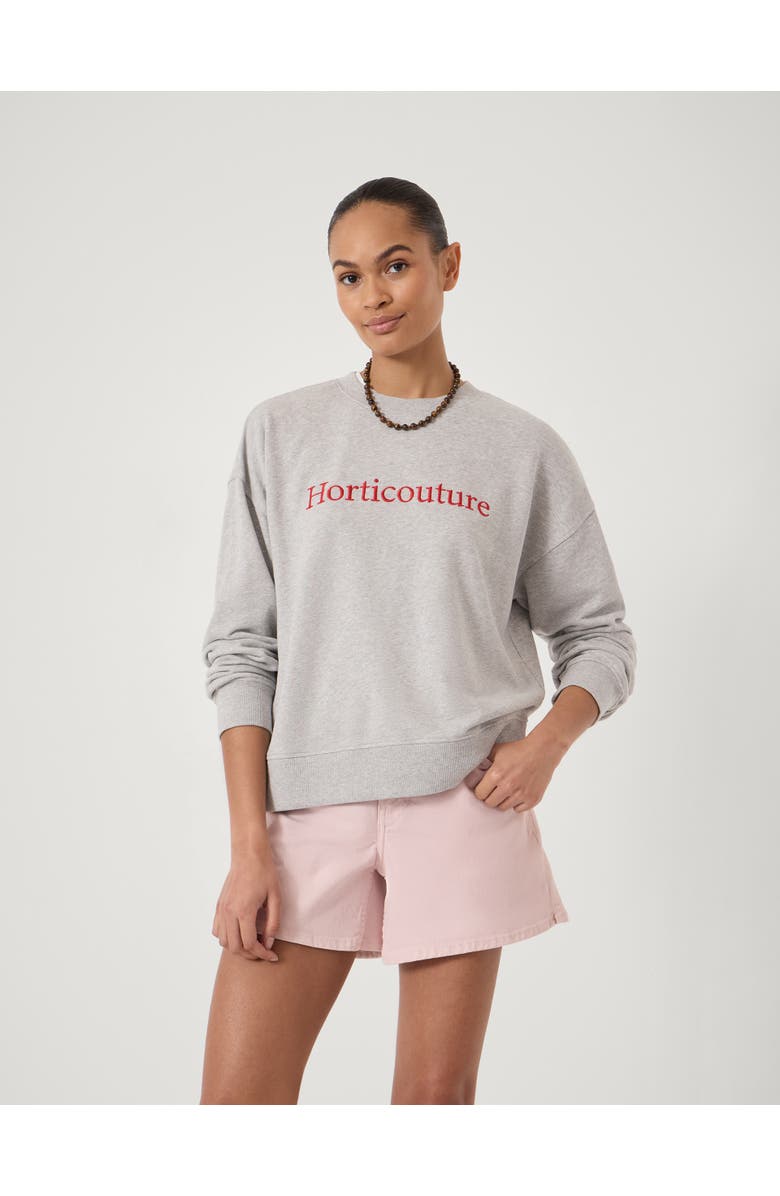 Hush Horticouture Embroidered Sweatshirt, Main, color, Grey Marl