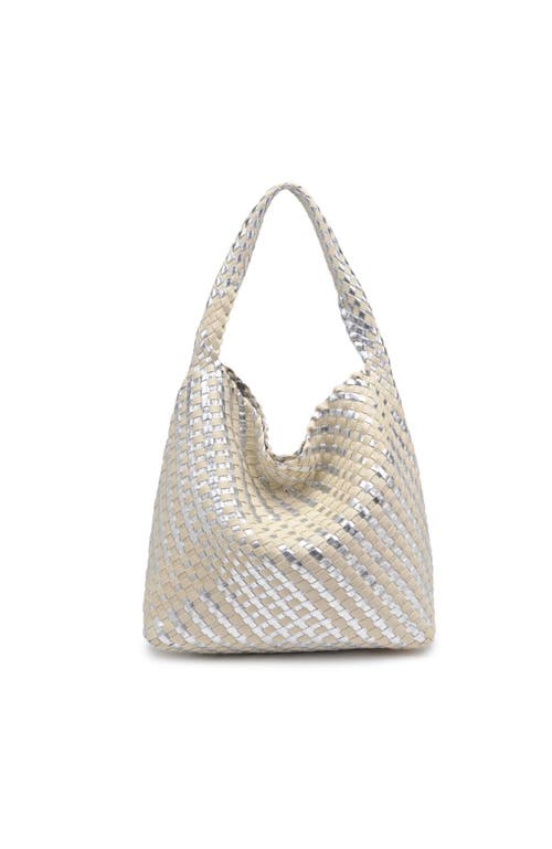 Moda Luxe Ellery Hobo In Silver Ivory