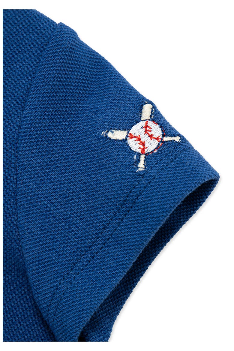 Baseball Polo & Overalls Set, Alternate, color, BLUE