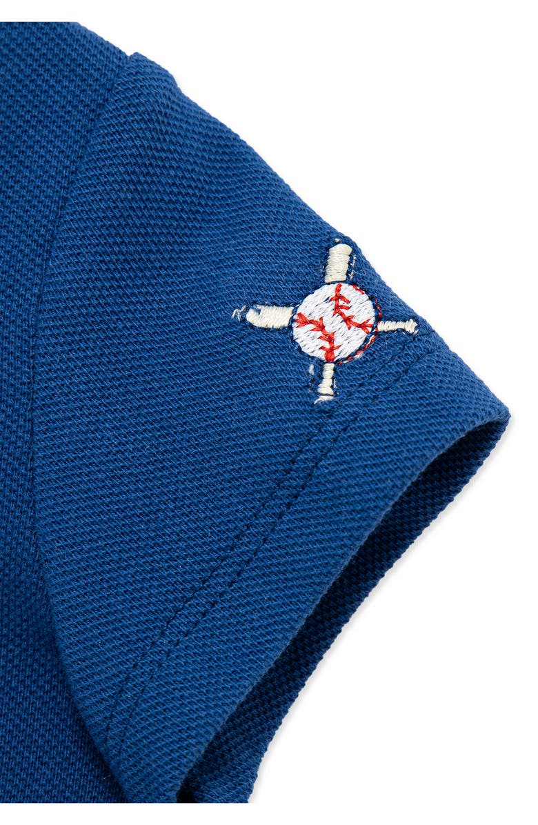 Little Me Baseball Polo & Overalls Set, Alternate, color, Blue