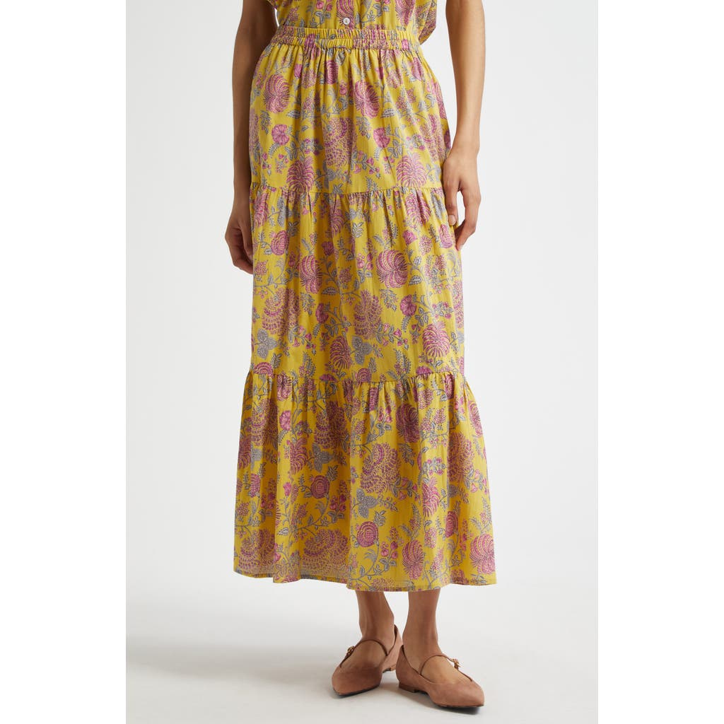 Mille Paola Floral Print Tie Waist Maxi Skirt