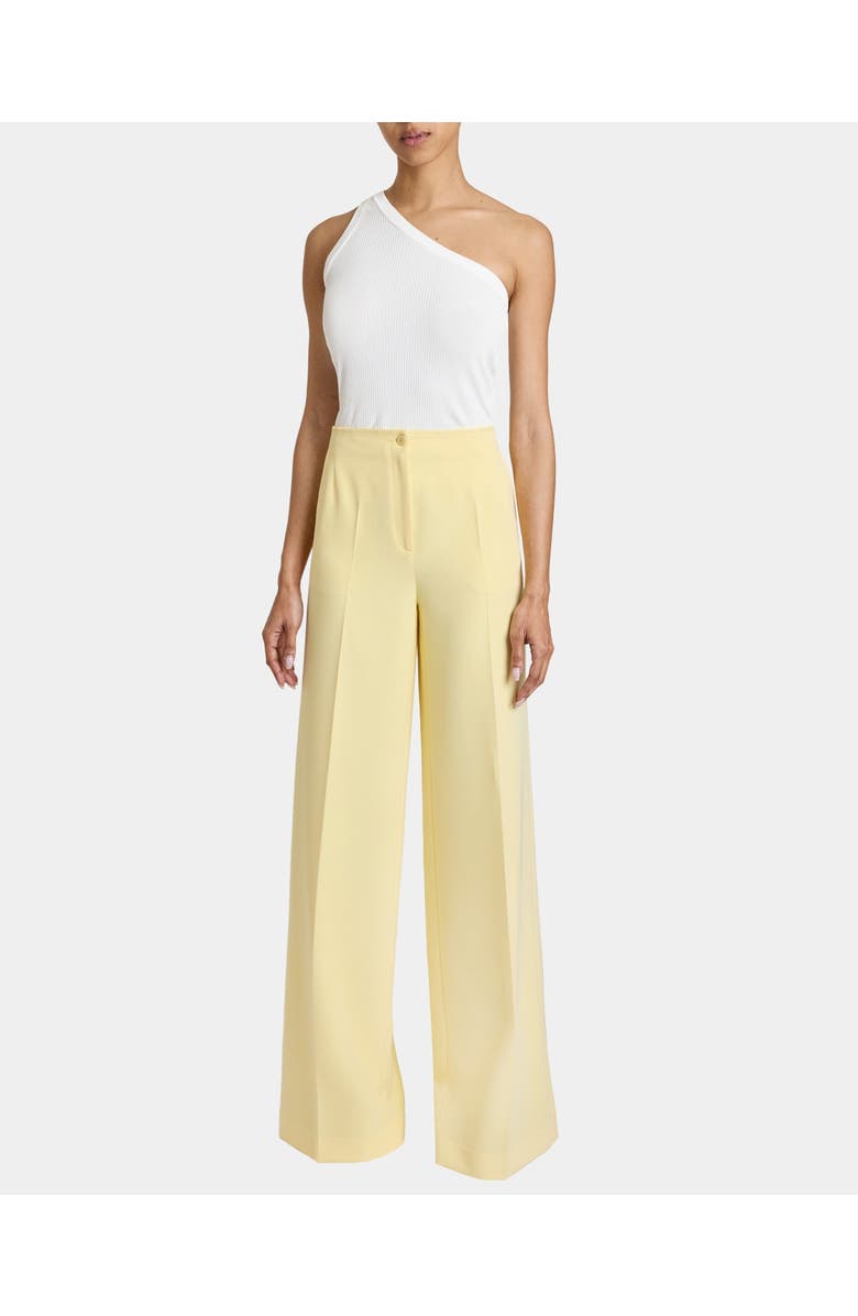Santorelli LILY Wide Leg Pants with Slanted Side Pockets in Soft Stretch Crepe, Alternate, color, Chamomile