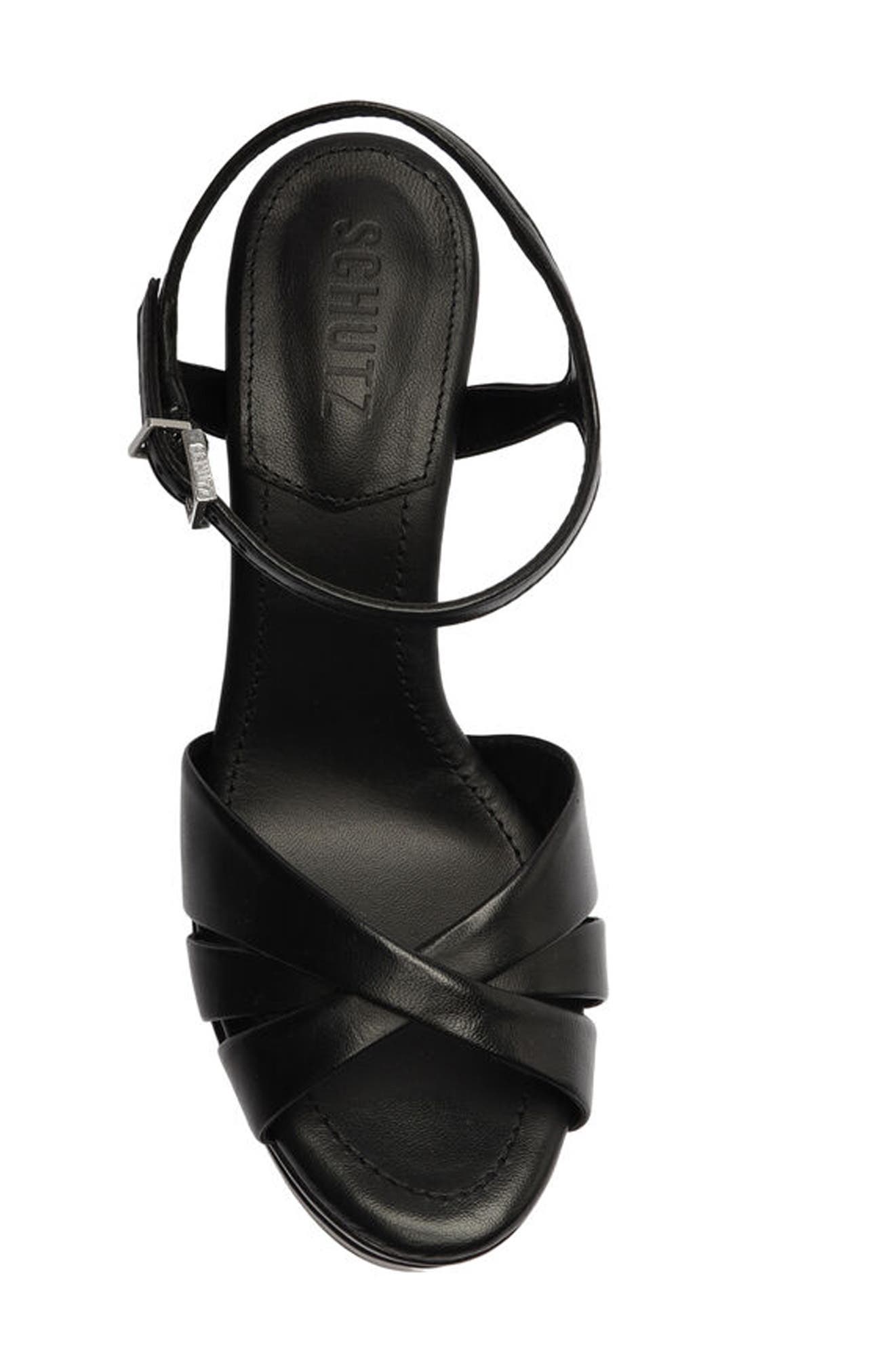 Schutz Keefa Platform Sandal, Alternate, color, Black