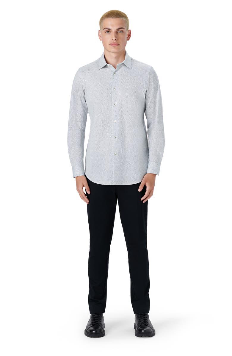 Bugatchi OoohCotton<sup>®</sup> Abstract Print Button-Up Shirt, Alternate, color, 