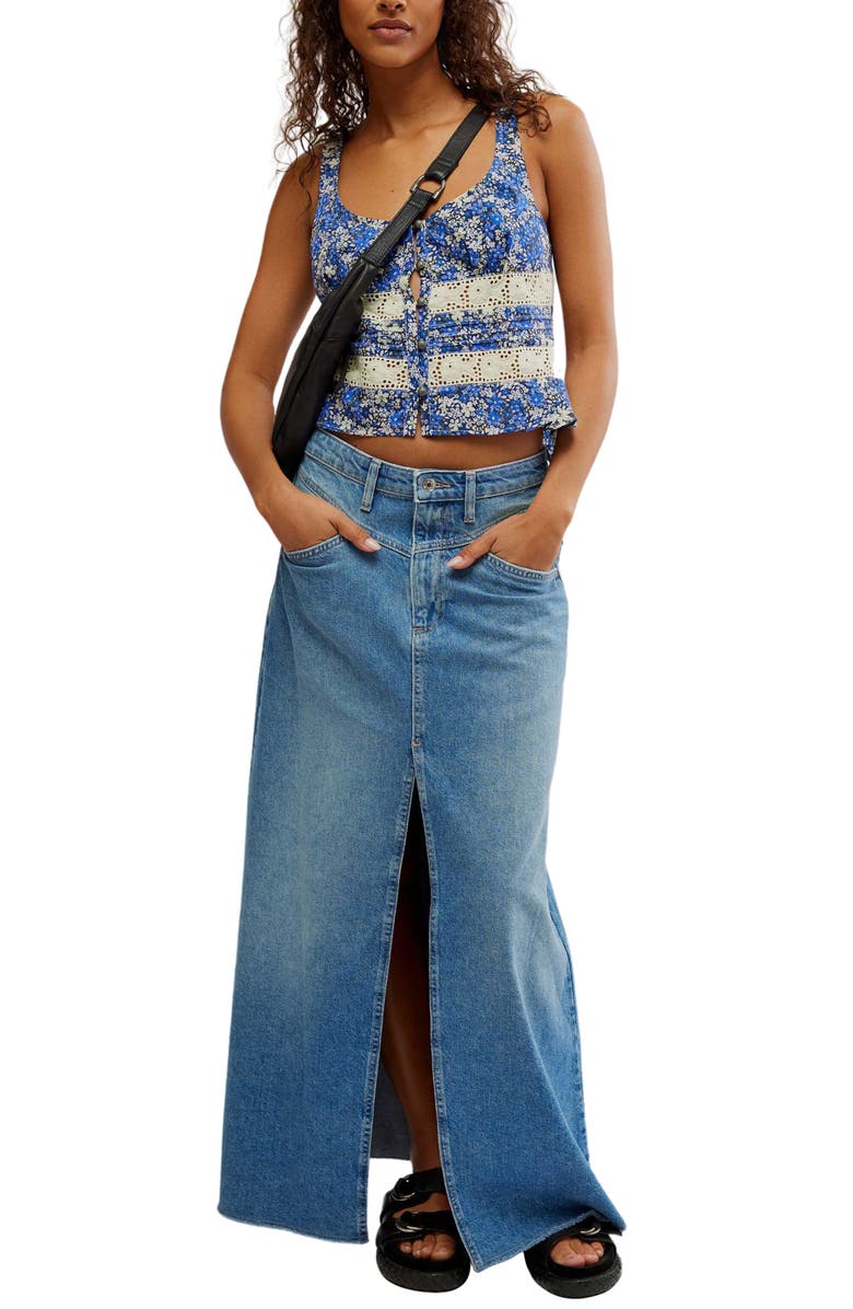 Free People Kianna Floral Eyelet Tank, Alternate, color, 