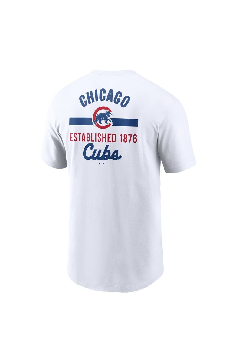 Nike Men's Nike White Chicago Cubs 2-Hit T-Shirt, Alternate, color, White
