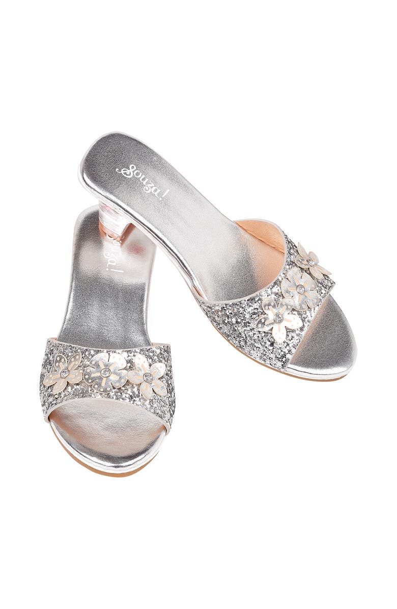 Souza Mariona High Heel Slipper Pretend Play Shoes, Main, color, Silver