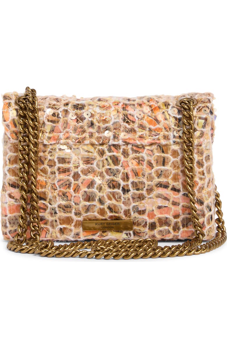 Kurt Geiger London Mini Kensington Floral Convertible Shoulder Bag, Alternate, color, Open Brown