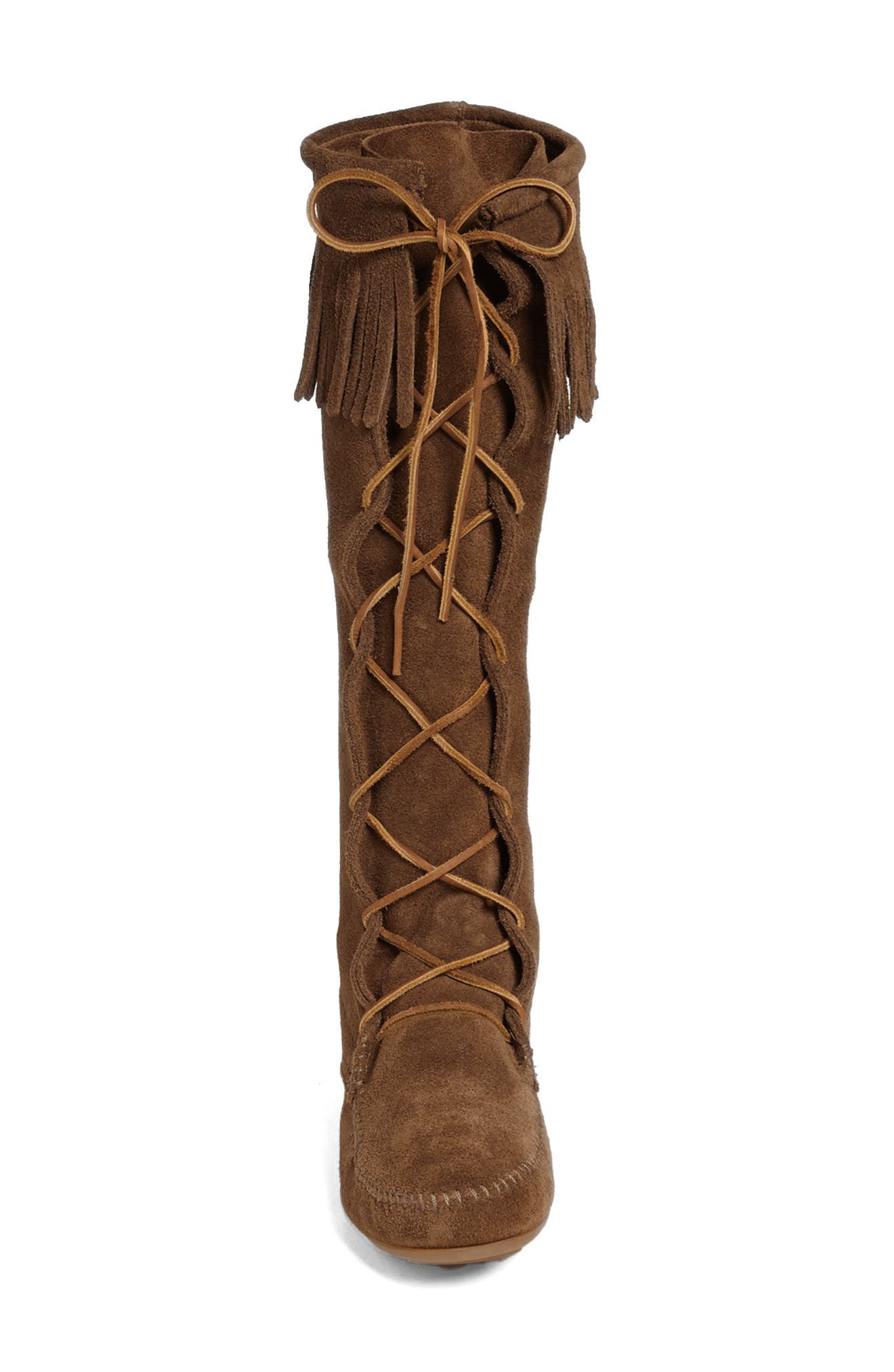 Lace-Up Boot, Alternate, color, BROWN SUEDE