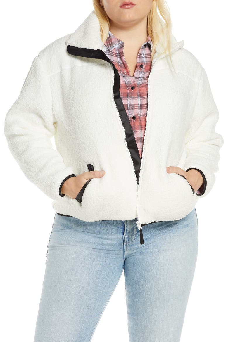 Fleece Jacket, Main, color, IVORY