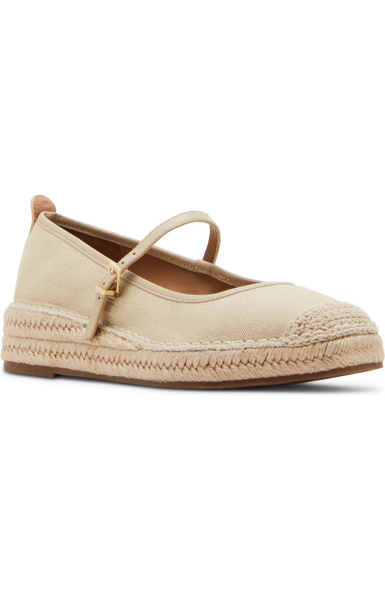 Blondo Hanah Waterproof Espadrille Mary Jane Flat, Main, color, Almond Fabric