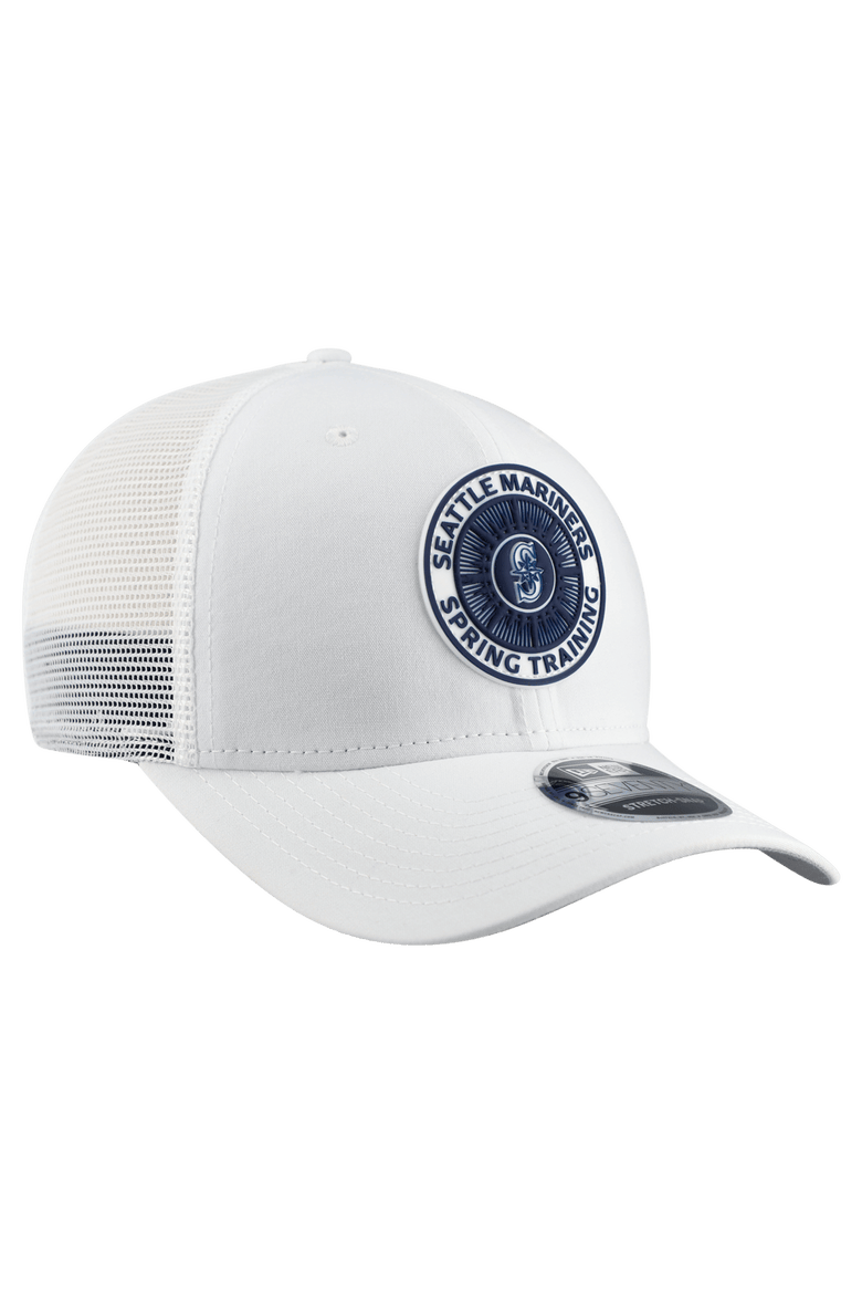 Men's New Era  White Seattle Mariners 2026 Spring Training Fan Pack 9SEVENTY Adjustable Trucker Hat, Alternate, color, White