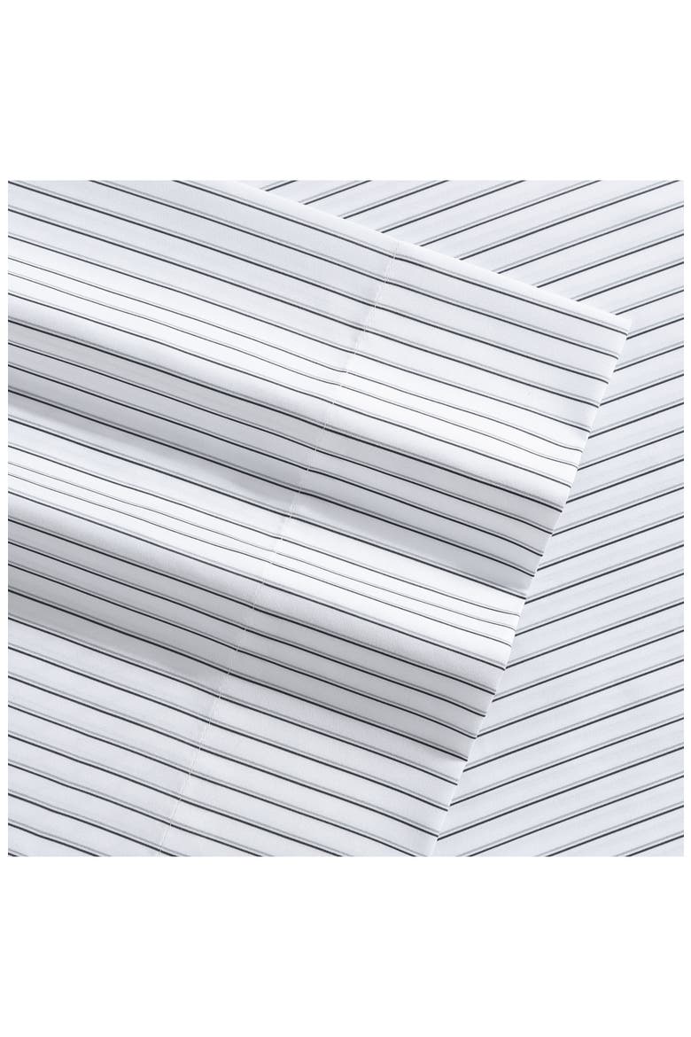 Skinny Yacht Stripe Sheet Set, Alternate, color, GREY