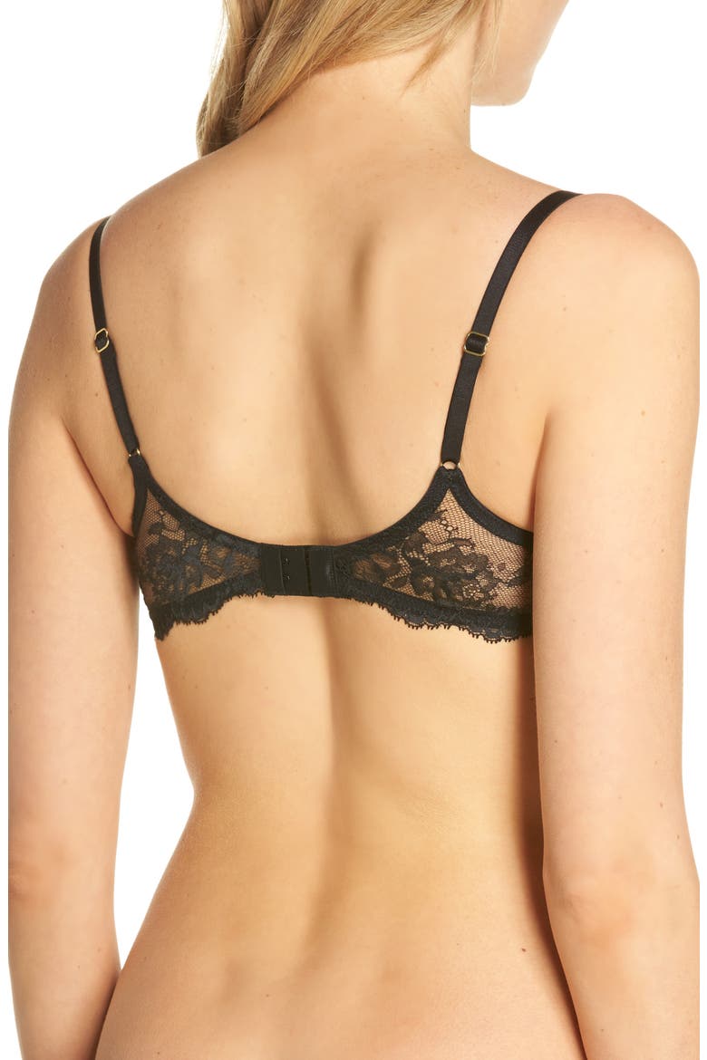 Devotion Contour Underwire Demi Bra, Alternate, color, BLACK/ COAL