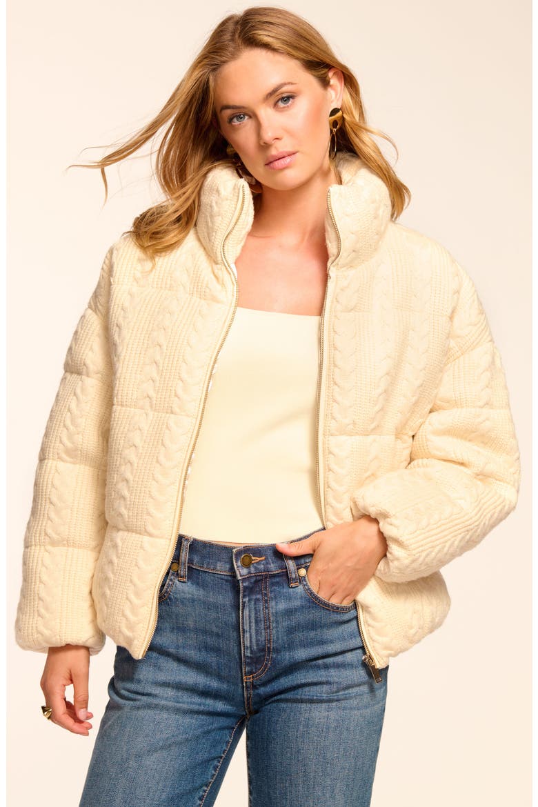 Eliana Knit Puffer Jacket, Alternate, color, WINTER WHITE