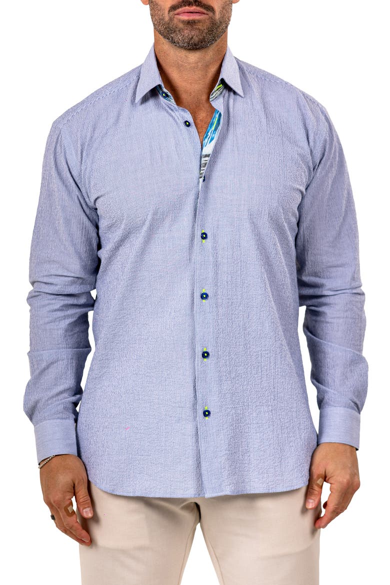 Fibonacci Marthy Contemporary Fit Button-Up Shirt, Main, color, GREY