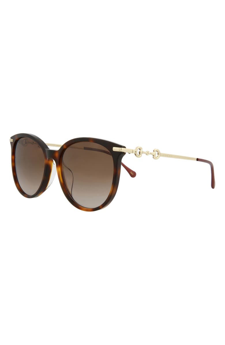 Gucci 56mm Cat Eye Sunglasses, Alternate, color, Havana Gold Red