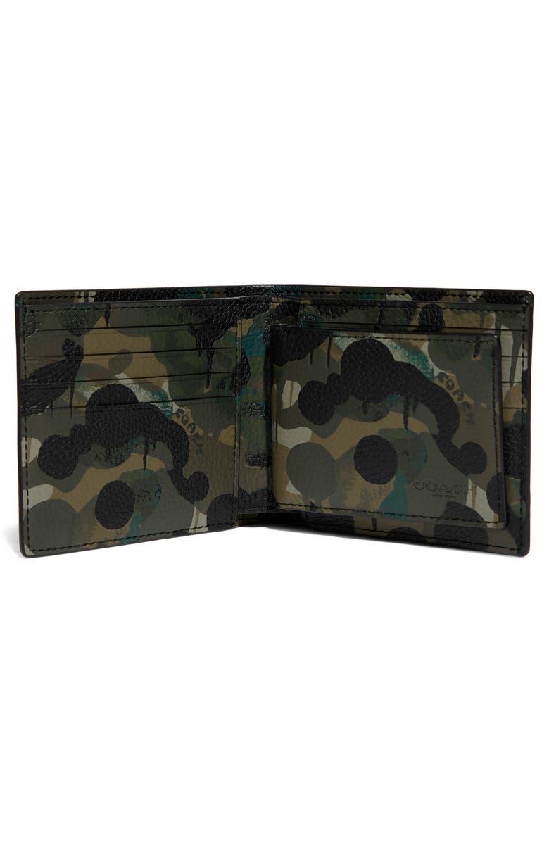 COACH 3-in-1 Camo Print Leather Wallet, Alternate, color, 